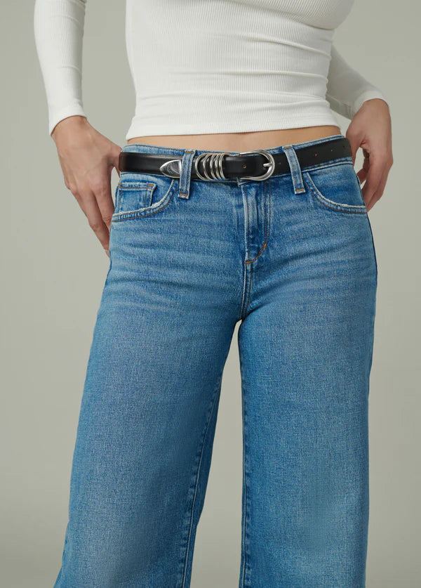 Perssia LouLuxe Low‑Rise Jeans Wide‑Leg — Long‑Line 2000s‑Inspired Denim (Blue)