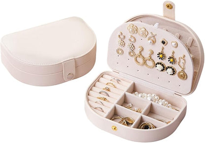 Perssia LuxeVoyage Jewelry Case 3‑Layer Travel — Portable PU Leather Organizer
