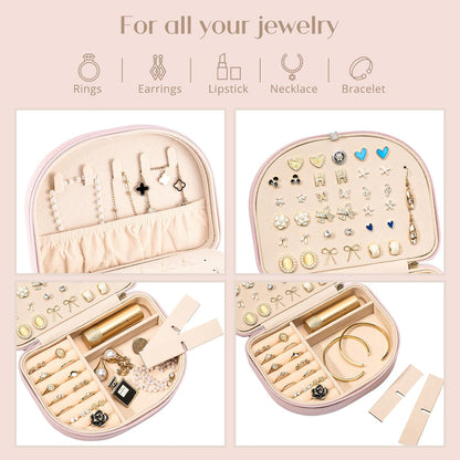 Perssia LuxeVoyage Jewelry Case 3‑Layer Travel — Portable PU Leather Organizer