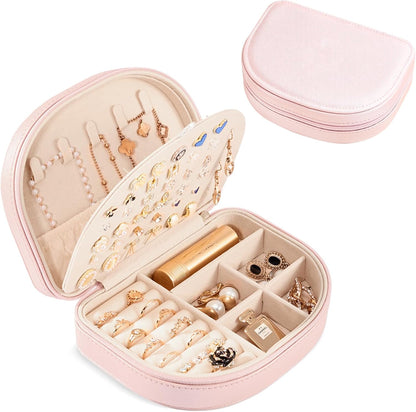 Perssia LuxeVoyage Jewelry Case 3‑Layer Travel — Portable PU Leather Organizer