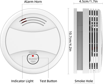 Perssia SafeSense Smart WiFi Smoke Detector (White)