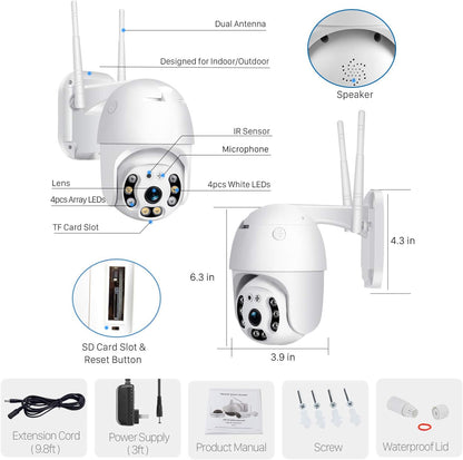 Perssia SecureVision A6 Cam Wireless Outdoor — V380pro WiFi Edition Camera