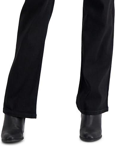 Perssia Thermo Bootcut Jeans High‑Waisted Fleece‑Lined — Black (L / 12–14)