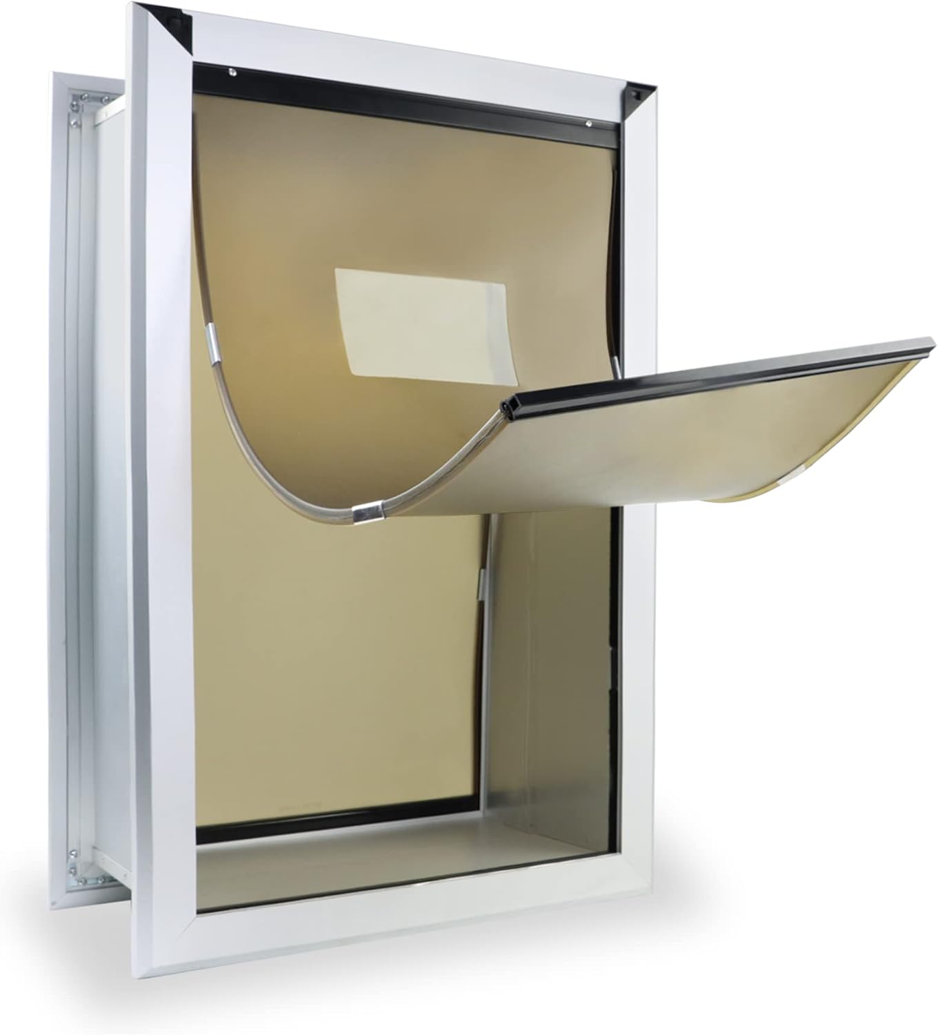 Perssia TitanPaw XXL Dog Door — Heavy Aluminum‑Duty Double‑Flap Door for Giant Breeds (Up to 220 lbs)