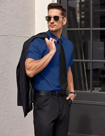 Perssia UrbanEase Shirt — Wrinkle‑Free • Short Sleeve • Modern Everyday Fit