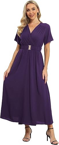 Perssia WrapV Floral Boho Dress — Peacock Floral (M) Flowy Boho Summer Dress