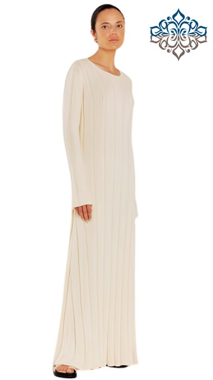 Saodimallsu Ribbed Knit Sweater Dress – Beige, Long Sleeve, Ribbed Midi Knit -US2D
