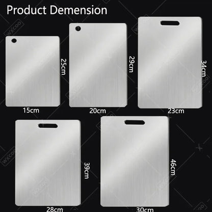 New Titanium Cutting Board Stainless Steel Cutting Boards for Kitchen Double-Sided Food Grade Thickened Boards Easy to Clean