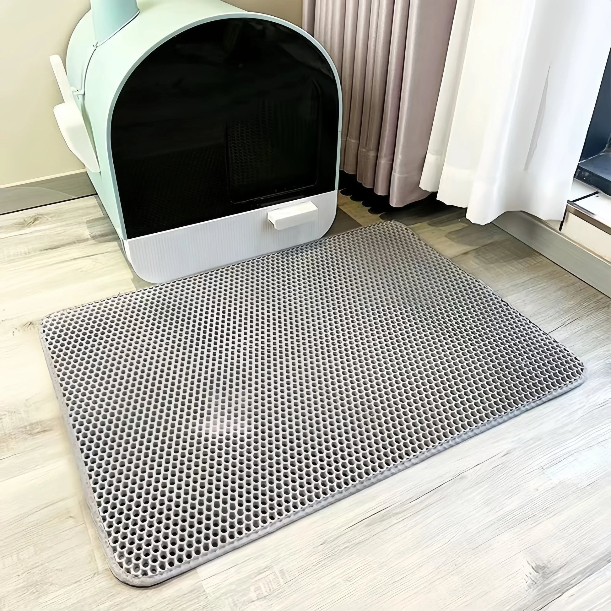 Large Size Cat Litter Mat Eva Double Layer Waterproof Cat Litter Mat Pet Litter Box Mat Pet Toilet Cat Mat Nonslip Cat Litter