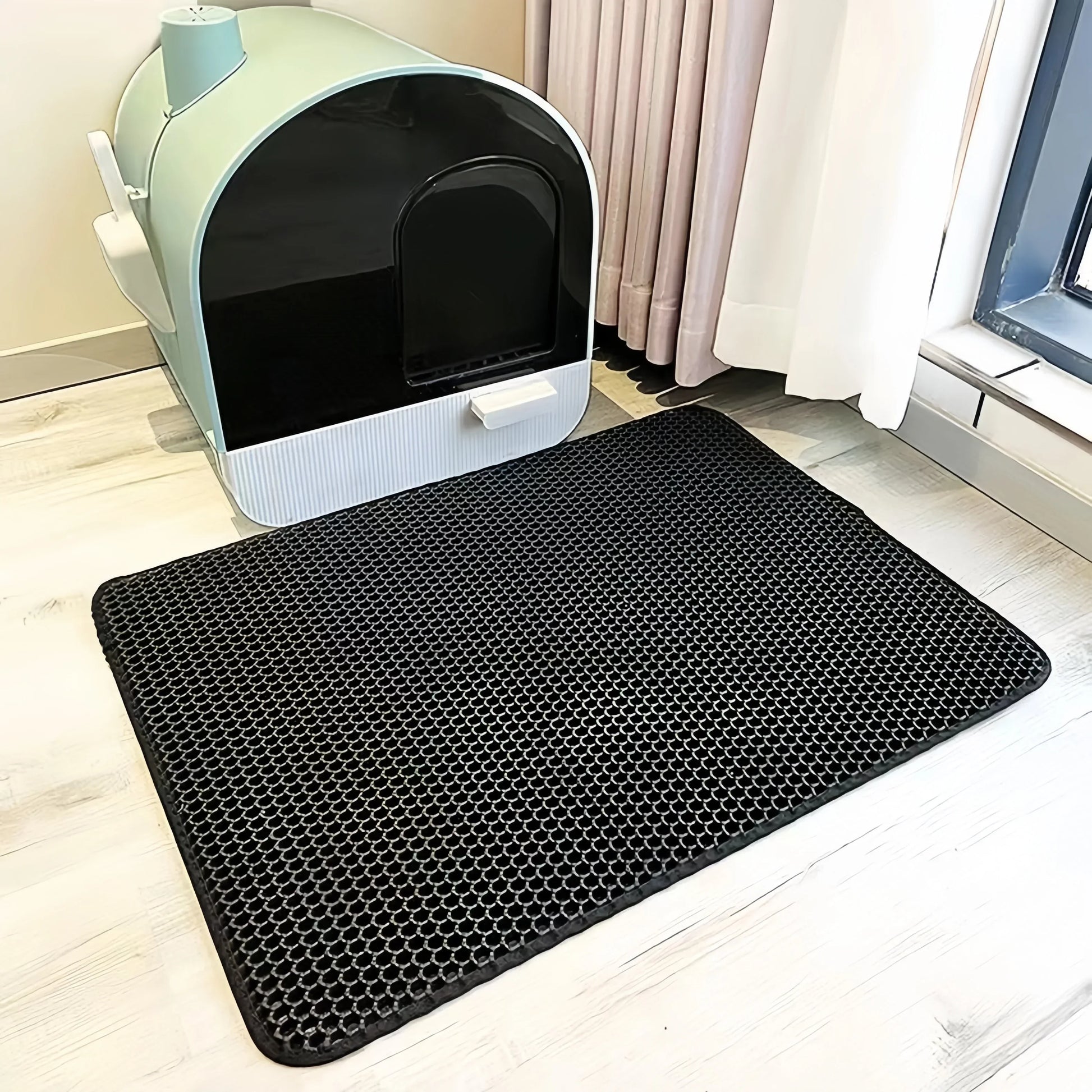 Large Size Cat Litter Mat Eva Double Layer Waterproof Cat Litter Mat Pet Litter Box Mat Pet Toilet Cat Mat Nonslip Cat Litter
