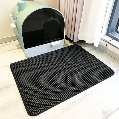 Large Size Cat Litter Mat Eva Double Layer Waterproof Cat Litter Mat Pet Litter Box Mat Pet Toilet Cat Mat Nonslip Cat Litter