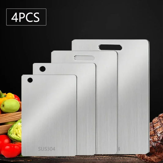 New Titanium Cutting Board Stainless Steel Cutting Boards for Kitchen Double-Sided Food Grade Thickened Boards Easy to Clean