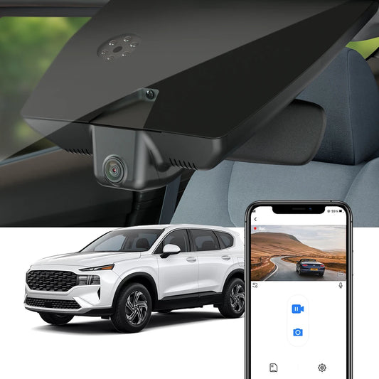 4K Dash Cam for Hyundai Santa Fe 2019 2020 2021 2022 2023, OEM Car Camera with 2160P UHD and Wifi Control