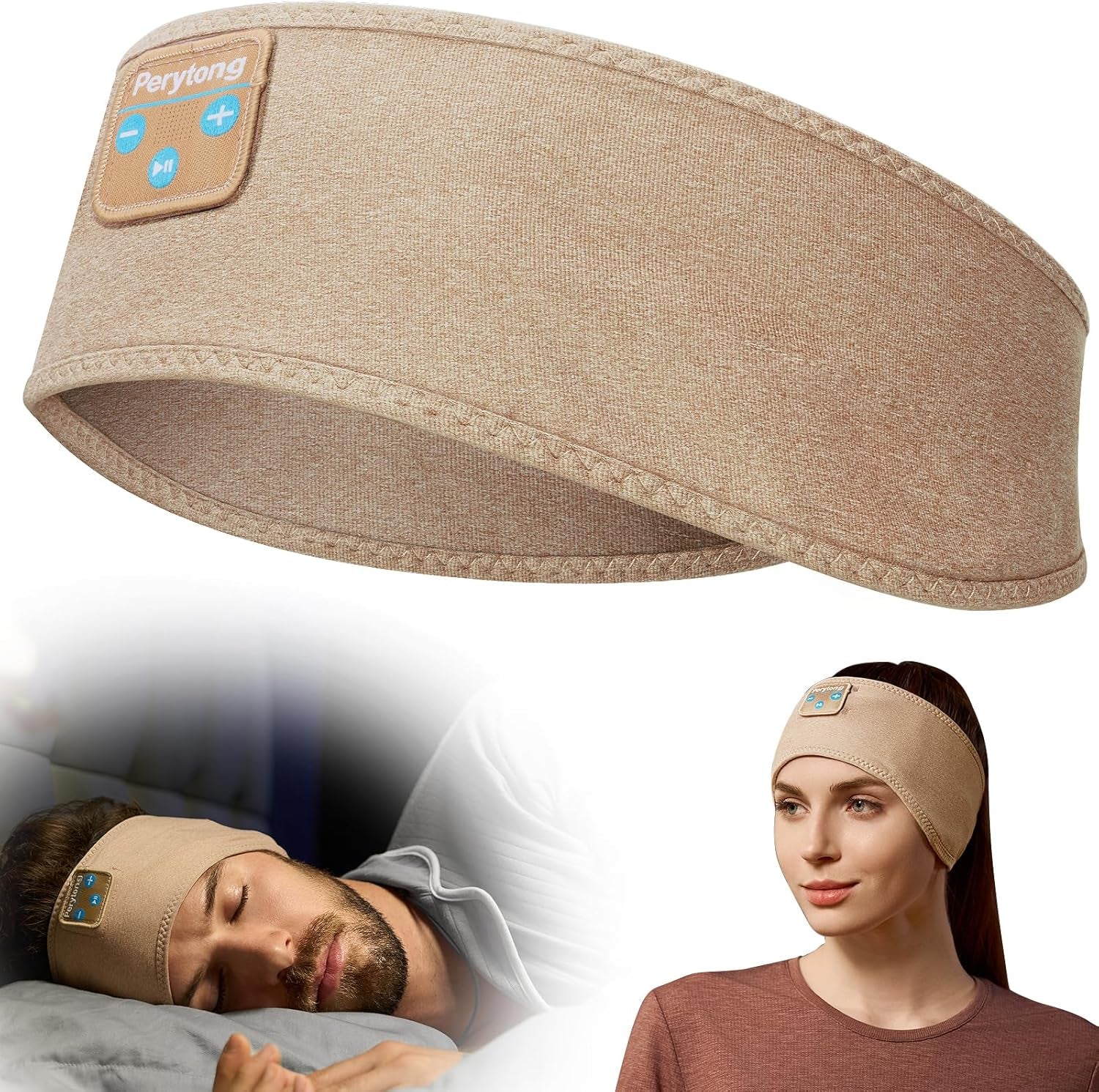 Sleep Headphones, Bluetooth Sports Headband Headphones with Ultra-Thin HD Stereo Speakers Perfect for Sleeping,Workout,Jogging,Yoga,Insomnia, Air Travel, Meditation