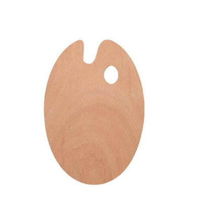 Perssia ArtWood Palette – Essential Oval Wooden Painting Mixer