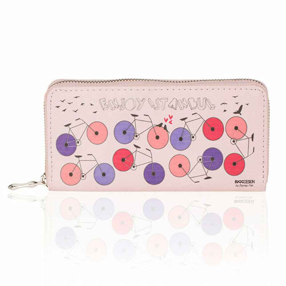 Perssia CycleChic Pink Bicycle Wallet — Artistic Everyday Carry