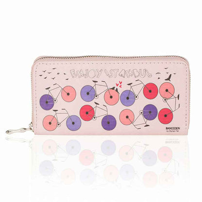 Perssia CycleChic Pink Bicycle Wallet — Artistic Everyday Carry