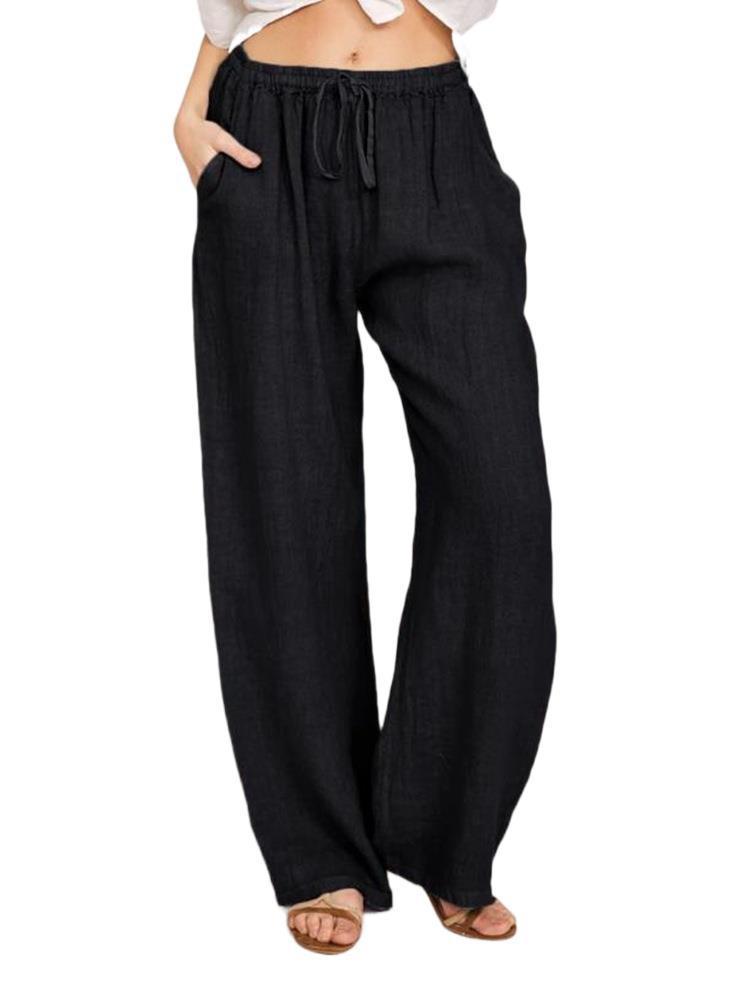 Women's Casual Cotton And Linen Loose Yoga Pants-US