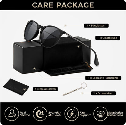 Premium Vintage round Sunglasses for Women Men Classic Retro Trendy Style