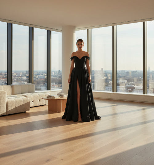 Elegant Spectrum V-Neck Dress