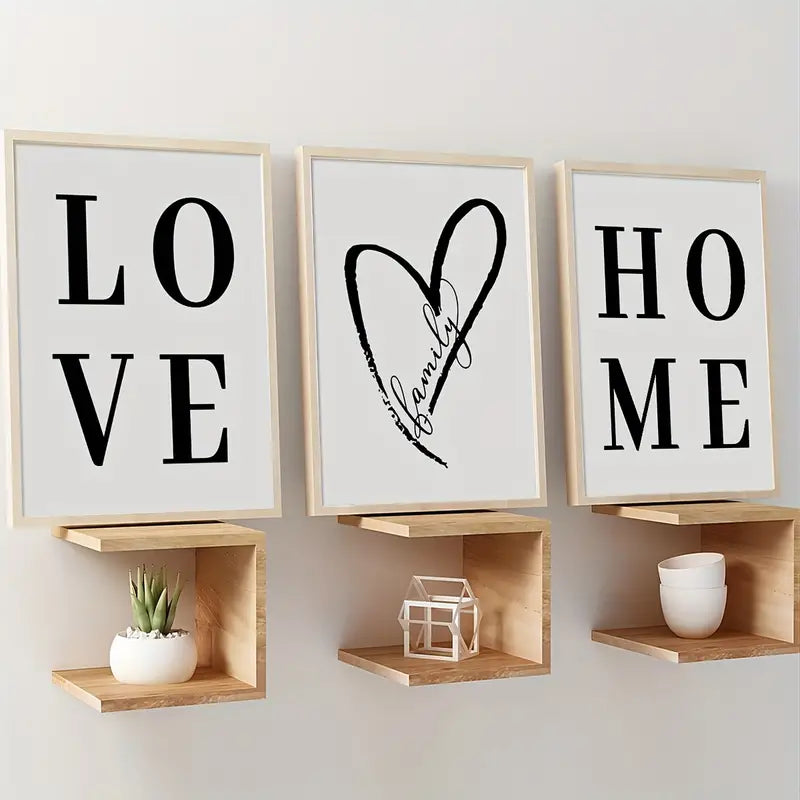 Perssia LoveTrio™ Canvas Set — 3‑Piece Modern Wall Art for Living Room Décor - PERSSIA