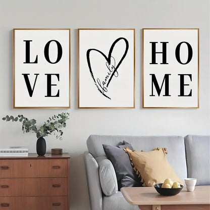 Perssia LoveTrio™ Canvas Set — 3‑Piece Modern Wall Art for Living Room Décor - PERSSIA