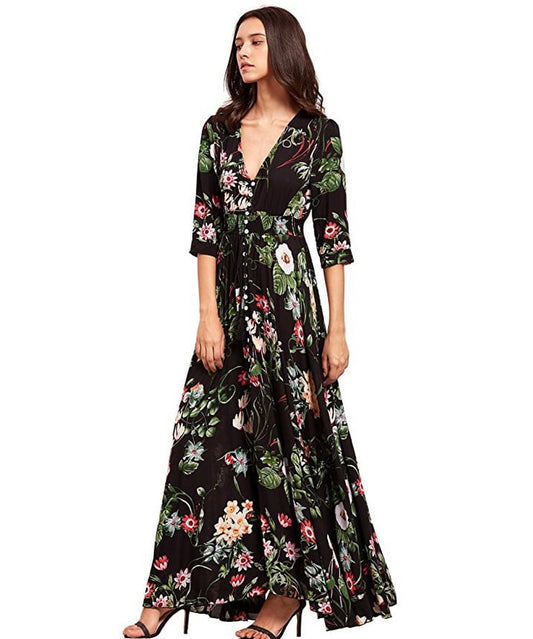 Perssia CoastalBloom™ Bohemian Maxi Dresses for the Beach - PERSSIA