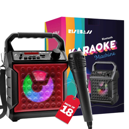 Perssia PartyVibe Portable Karaoke System — Wireless LED Speaker + Mic Set