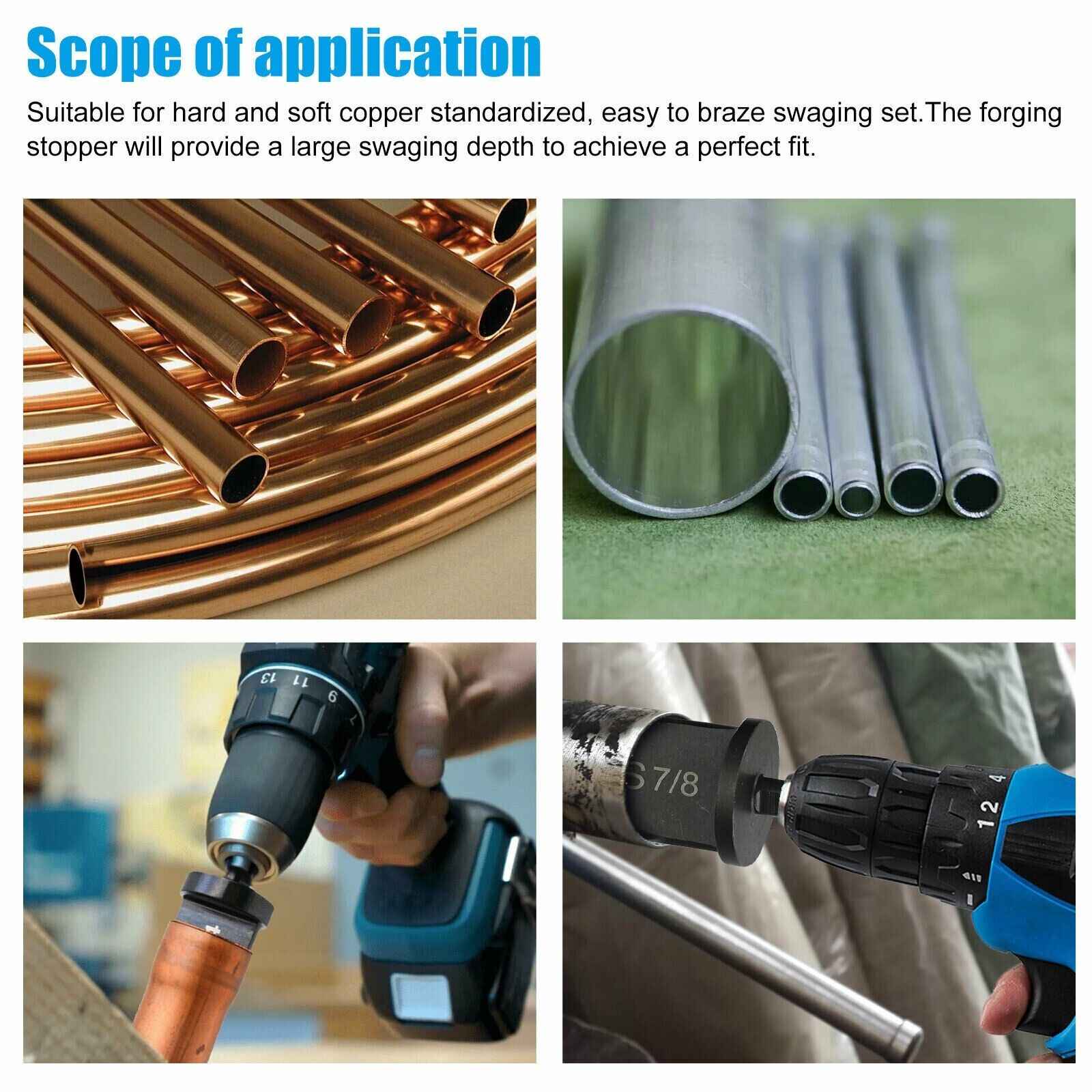 Perssia CopperExpand Pro™ 6PC Swaging Drill Bit Set