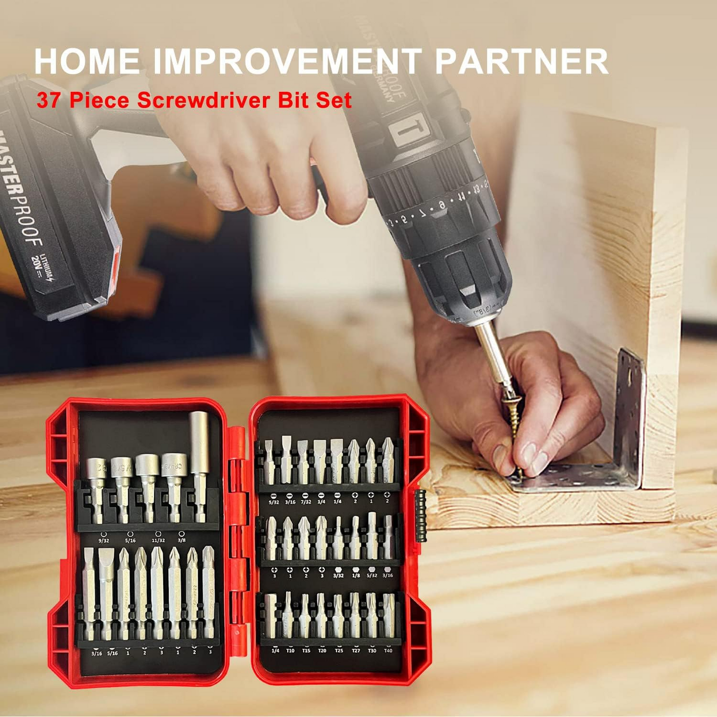 Perssia TorqueMaster Impact Driver Kit 37PCS — Hardened Steel Precision Set