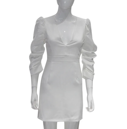 Deep V-Neck Sheath Dress
