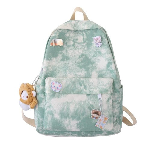 Perssia FluffCharm™ Aesthetic Backpack Artistic Fuzzy Ball Backpack, Plush Student Bag - PERSSIA