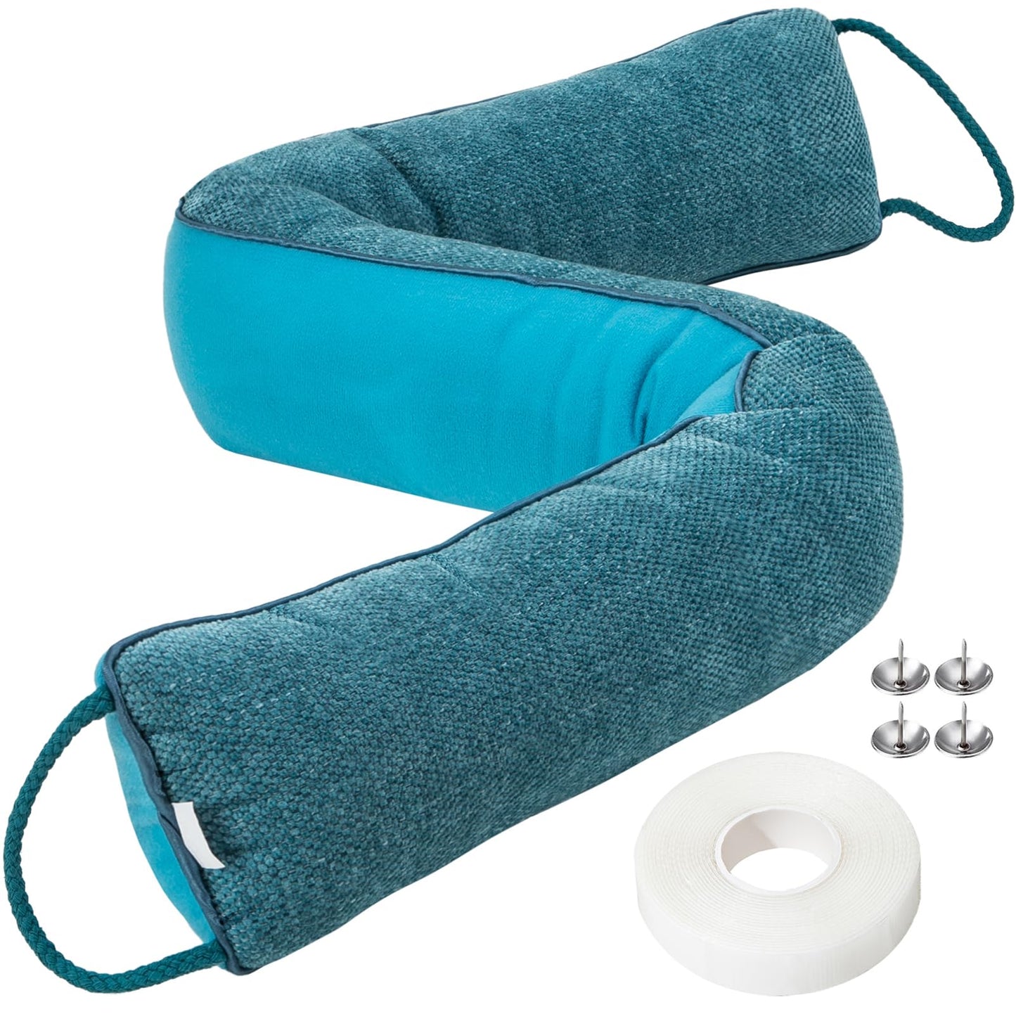Perssia DraftGuard™ Weighted Door Draft Stopper (Blue, 38") - PERSSIA