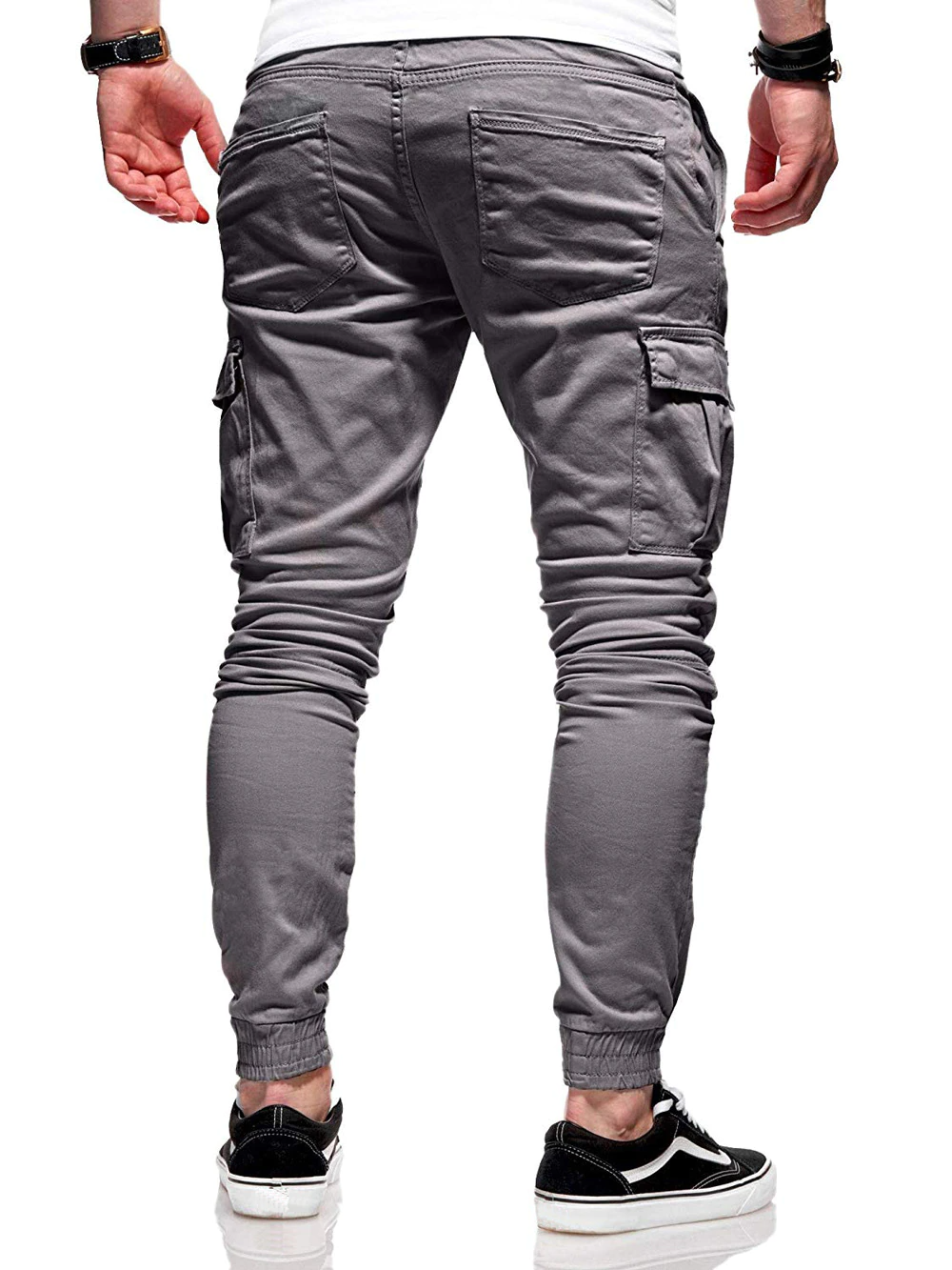 Men's Casual Joggers Pants Sweatpants Cargo Combat Loose Sport Workout Trousers-US