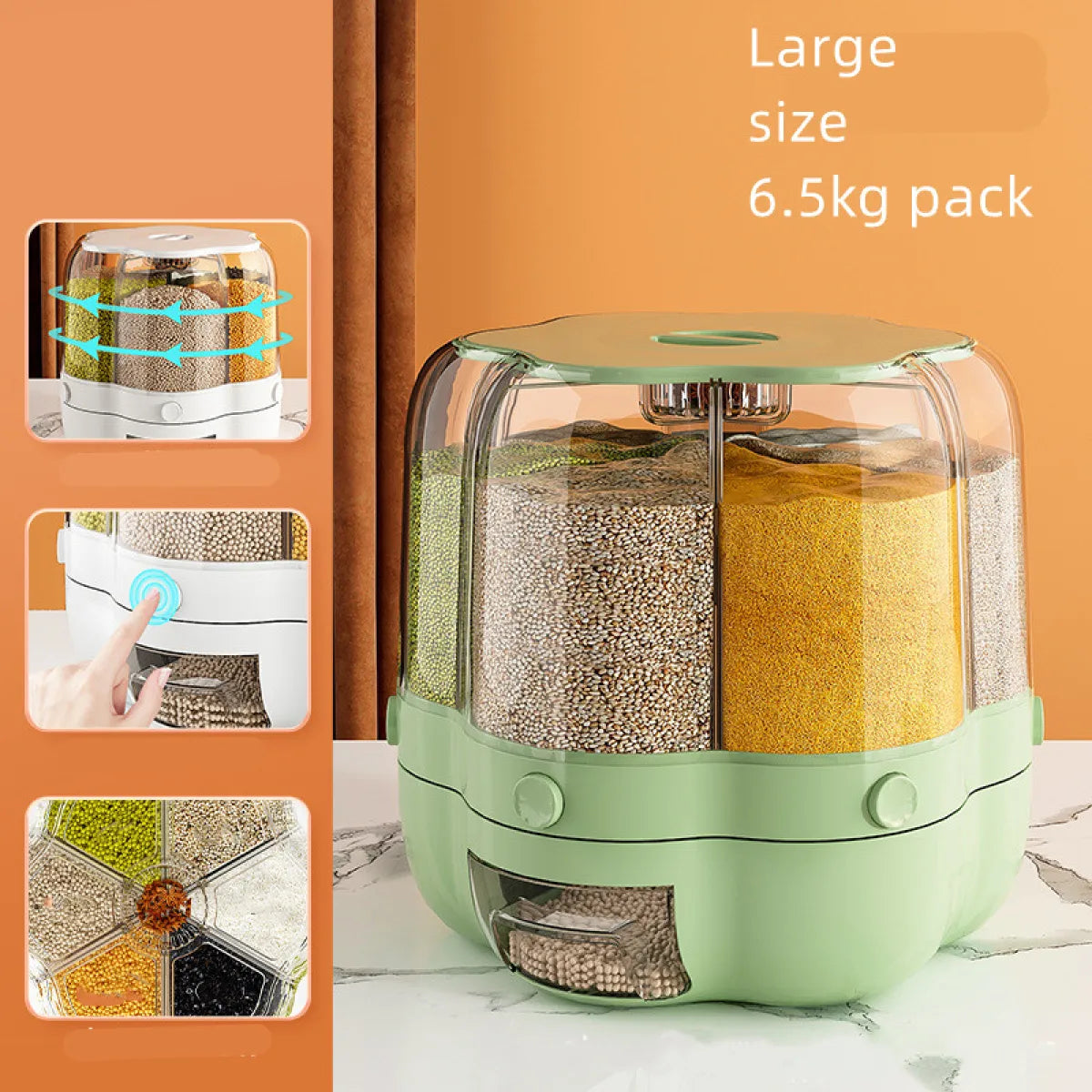 Perssia SpinStore™ Rotating Grain Dispenser - PERSSIA