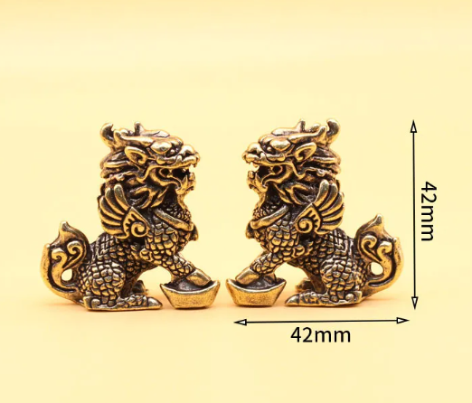 Perssia KirinFortune™ Brass Ornaments — Double Ingot Prosperity Pair - PERSSIA