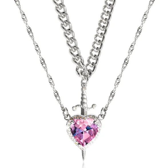 Perssia BloodBond™ Gothic Heart & Dagger Couple Necklace - PERSSIA