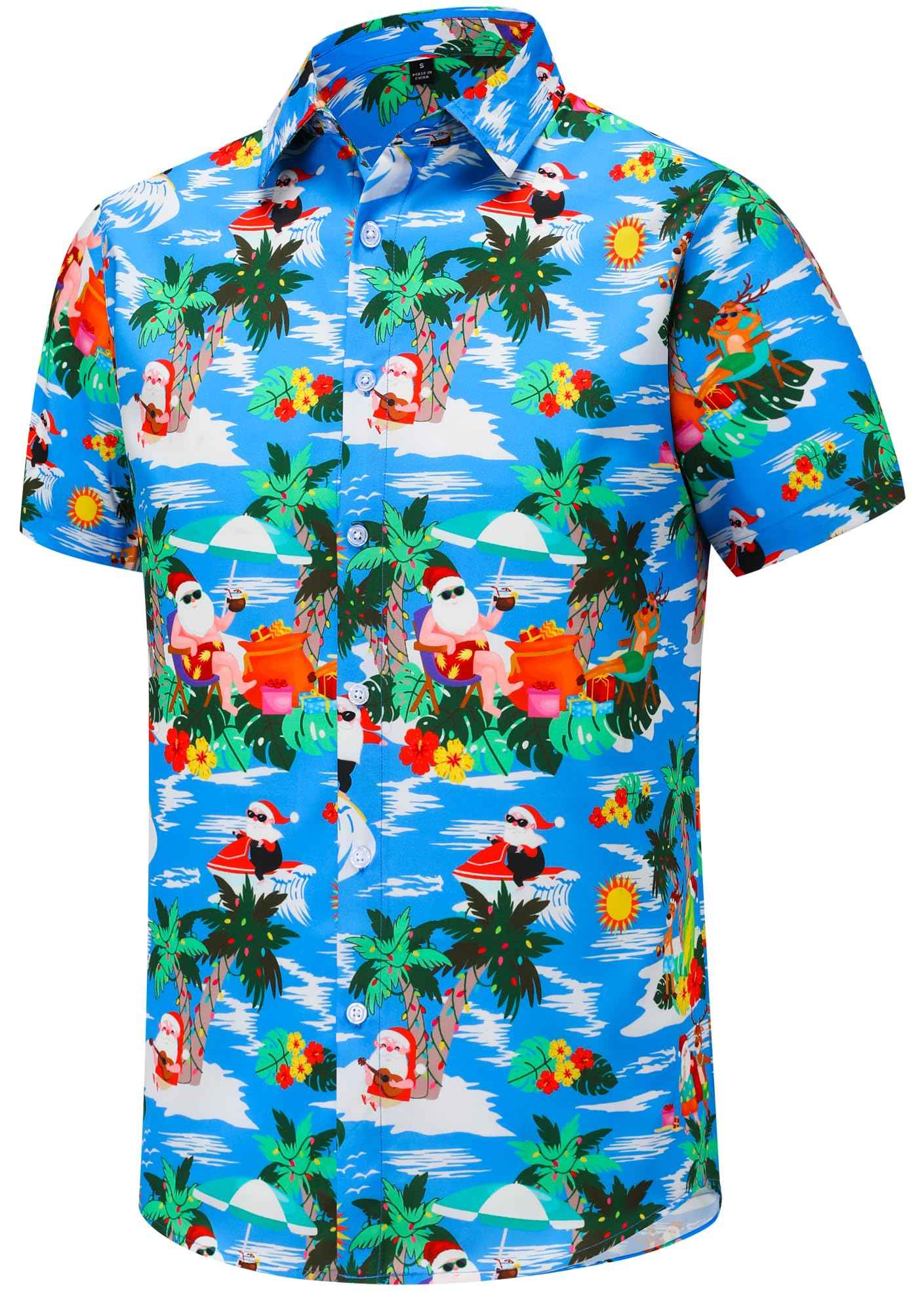 Perssia TropicSanta Hawaiian Christmas Shirt — Festive • Lightweight • Tropical Comfort