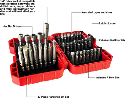 Perssia TorqueMaster™ Impact Driver Bit Kit 37PCS - PERSSIA