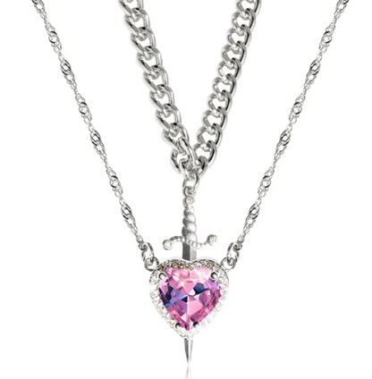 Perssia BloodBond™ Gothic Heart & Dagger Couple Necklace - PERSSIA