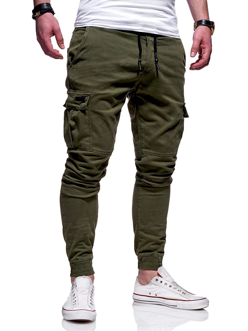 Men's Casual Joggers Pants Sweatpants Cargo Combat Loose Sport Workout Trousers-US