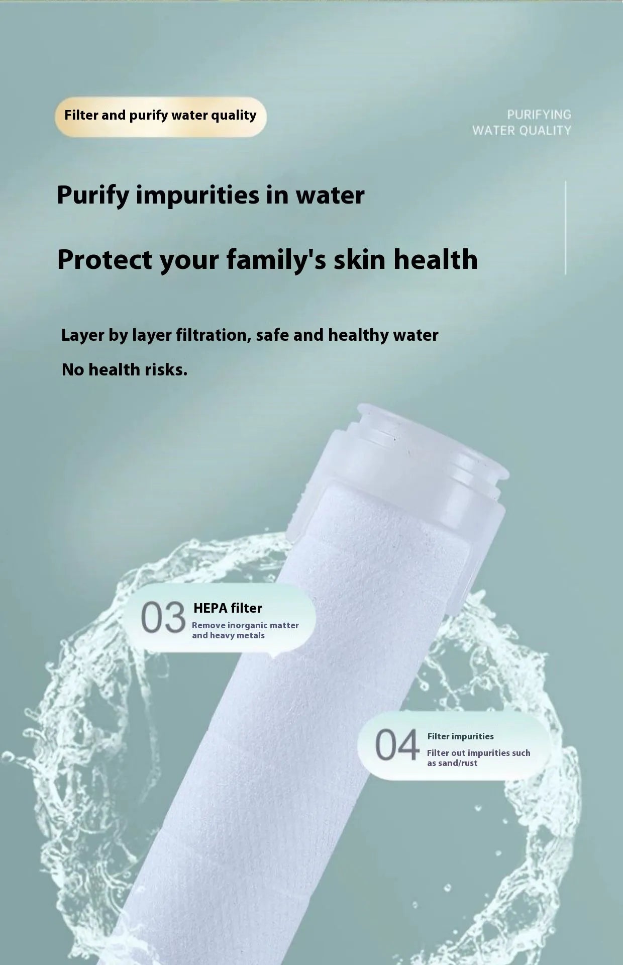 Perssia PureFilter™ High‑Pressure Filtered Shower Head - PERSSIA