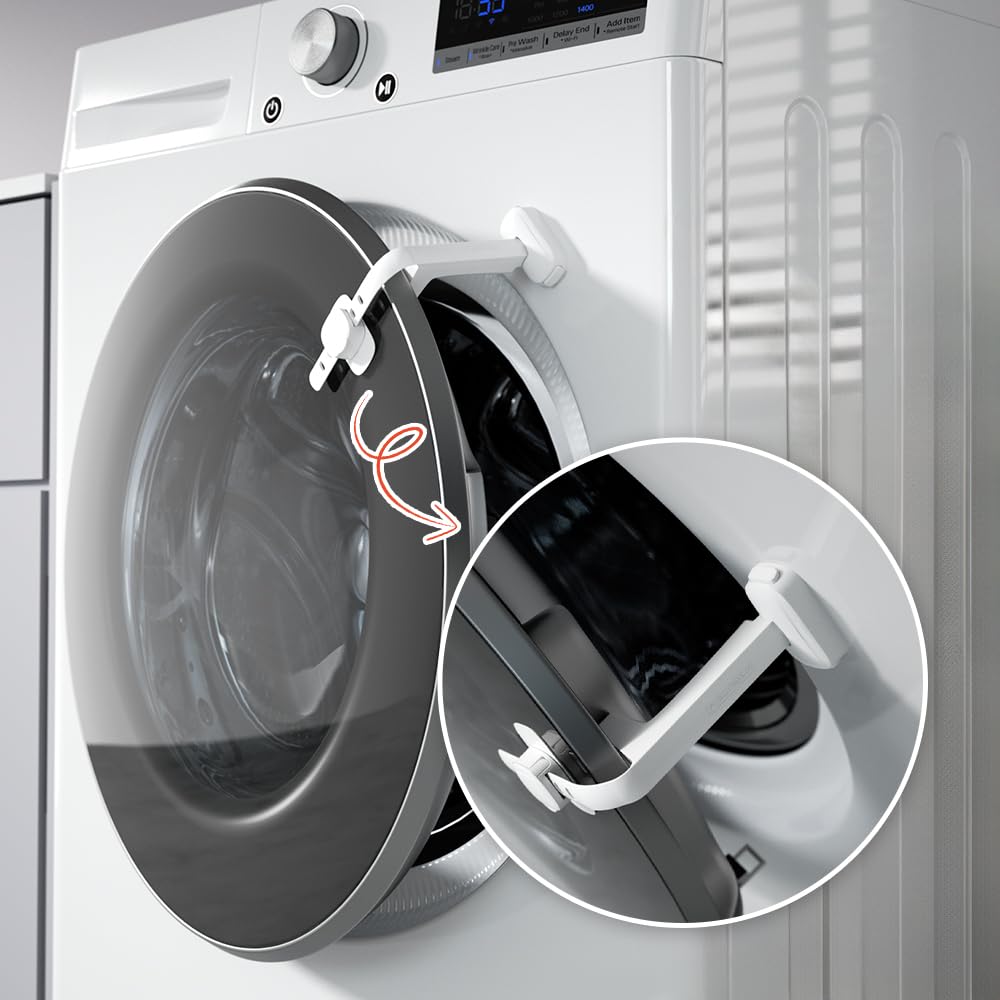 Perssia WashGuard™ — Baby Safety Washer/Dryer Door Stopper (White) - PERSSIA