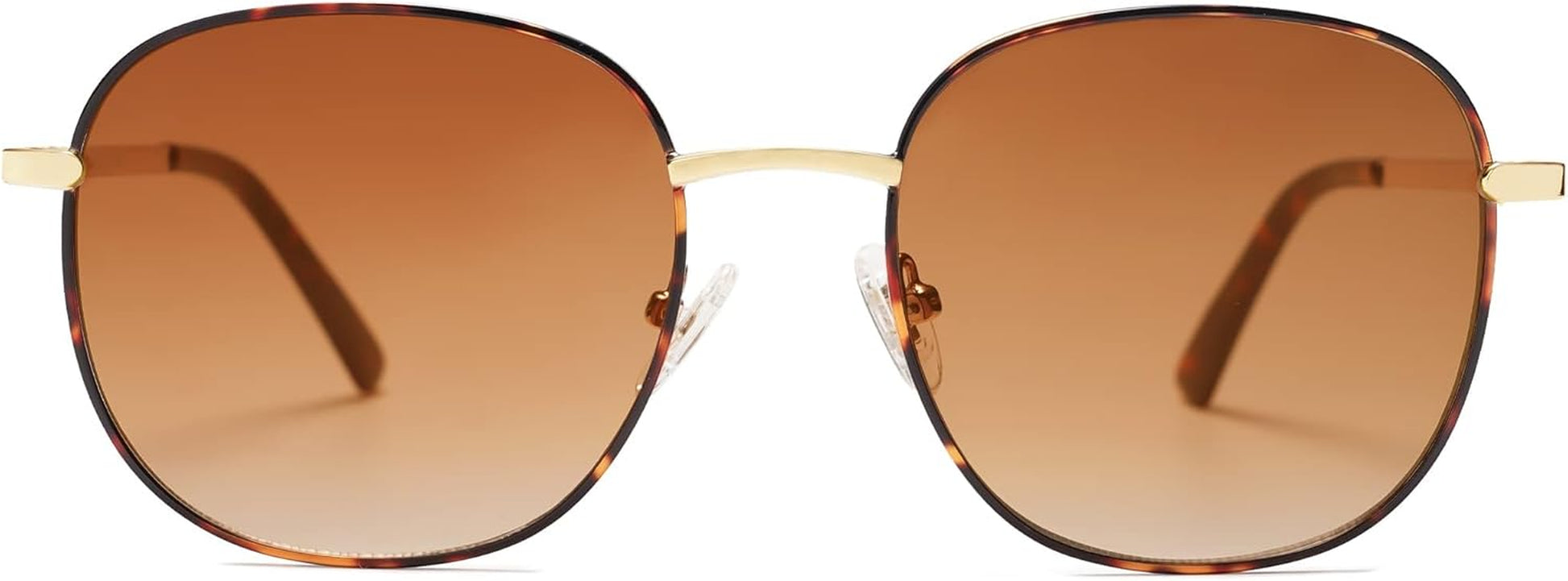 Classic Trendy Square Sunglasses for Women Men Cute Big Frame Gold Shades SJ1137