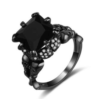Perssia NoirCobalt™ Black Gold Zircon Statement Ring - PERSSIA