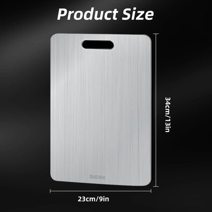 Titanium Cutting Board,Stainless Steel Cutting Boards for Kitchen,Double-Sided Food Grade Cutting Board,Cutting Meat,Cheese,Vegetable,Fruit