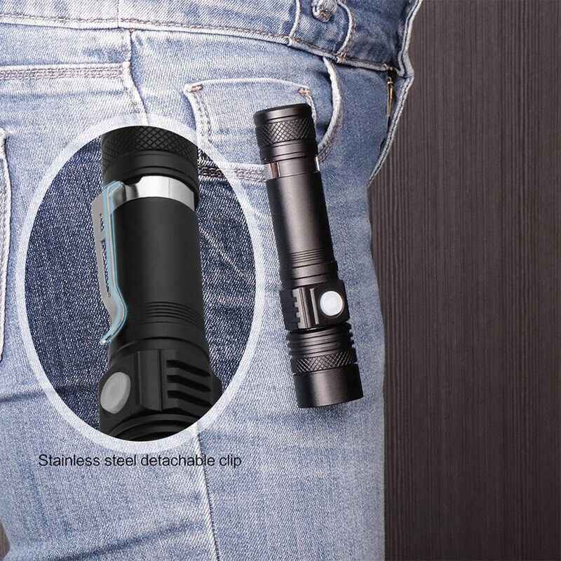 90000LM Tactical Flashlight — Super Bright Zoomable LED with