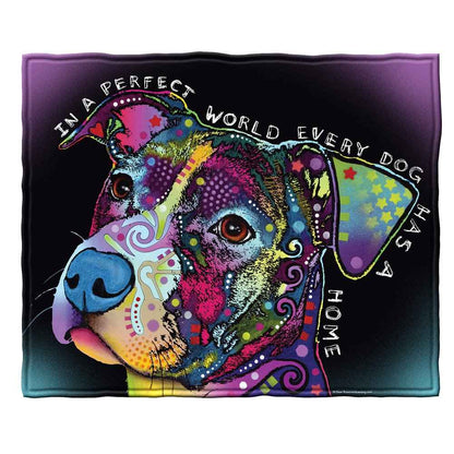 Dawhud Direct Colorful Dog Fleece Blanket for Bed 50 x 60 inches Dean Russo Dog Fleece Throw Blanket for Women Men and Kids - Super Soft Plush Dog Blanket Throw Plush Blanket for Dog Lovers-US