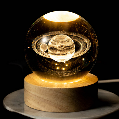 Perssia AstroGlobe™ — 3D Solar System Crystal Ball Lamp (7‑Color LED) - PERSSIA