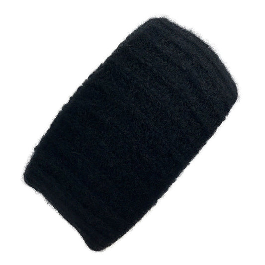 Perssia AndesRib™ Black Alpaca Ear Warmer - PERSSIA